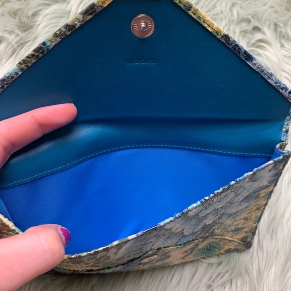 Lodis Suede Shimmer Floral Envelope Pouch - Picture 6 of 7